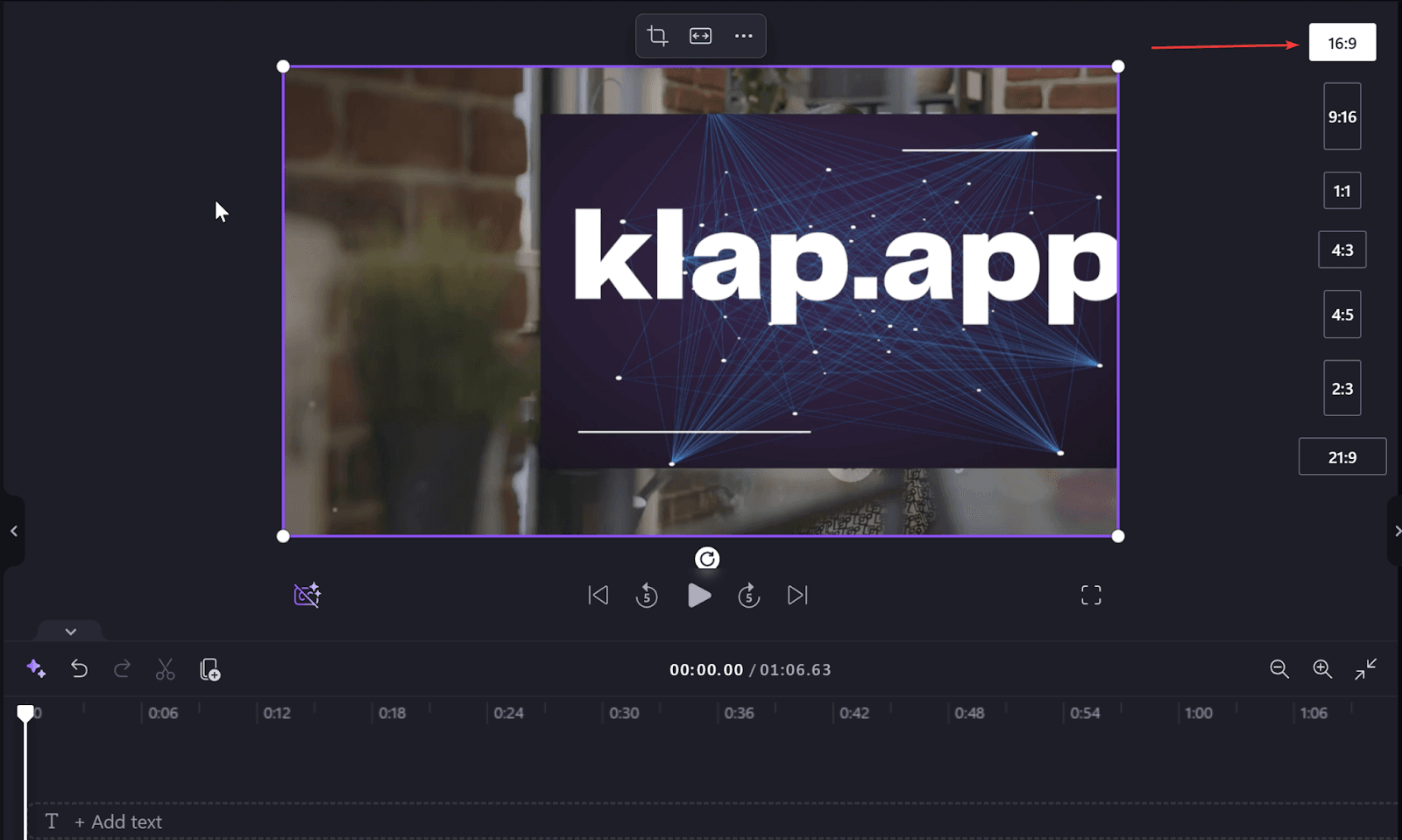 Clipchamp aspect ratio
