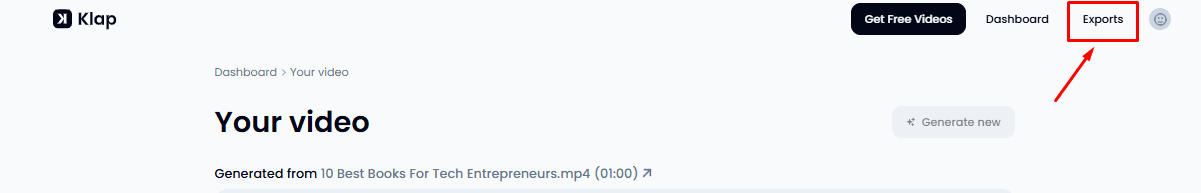 Export or Publish Your Clips