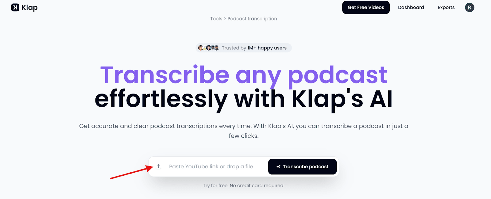Klap Input or Upload Your Podcast Video 2