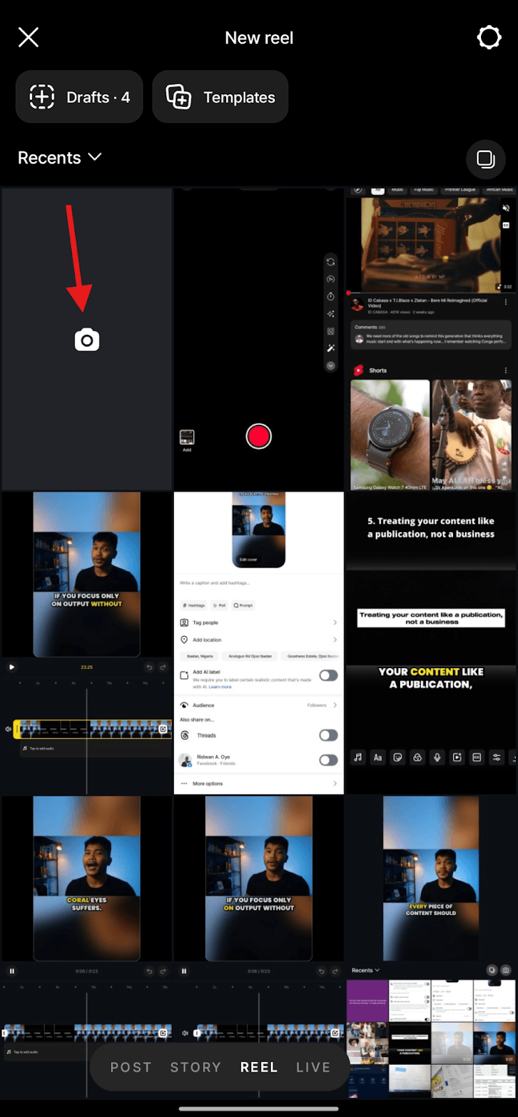 Record or Upload a Video from Your Gallery