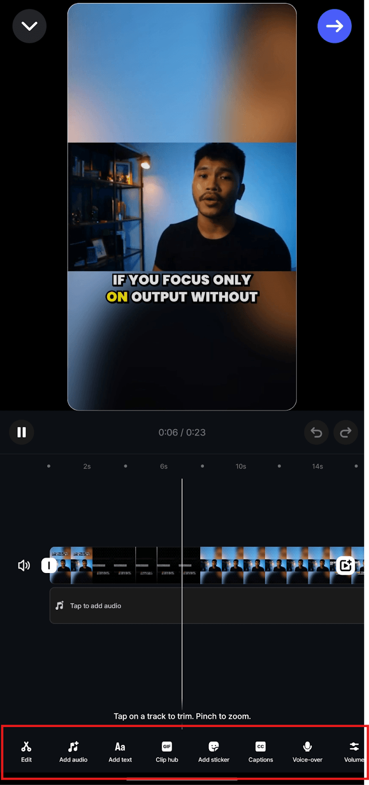 Edit instagram reel