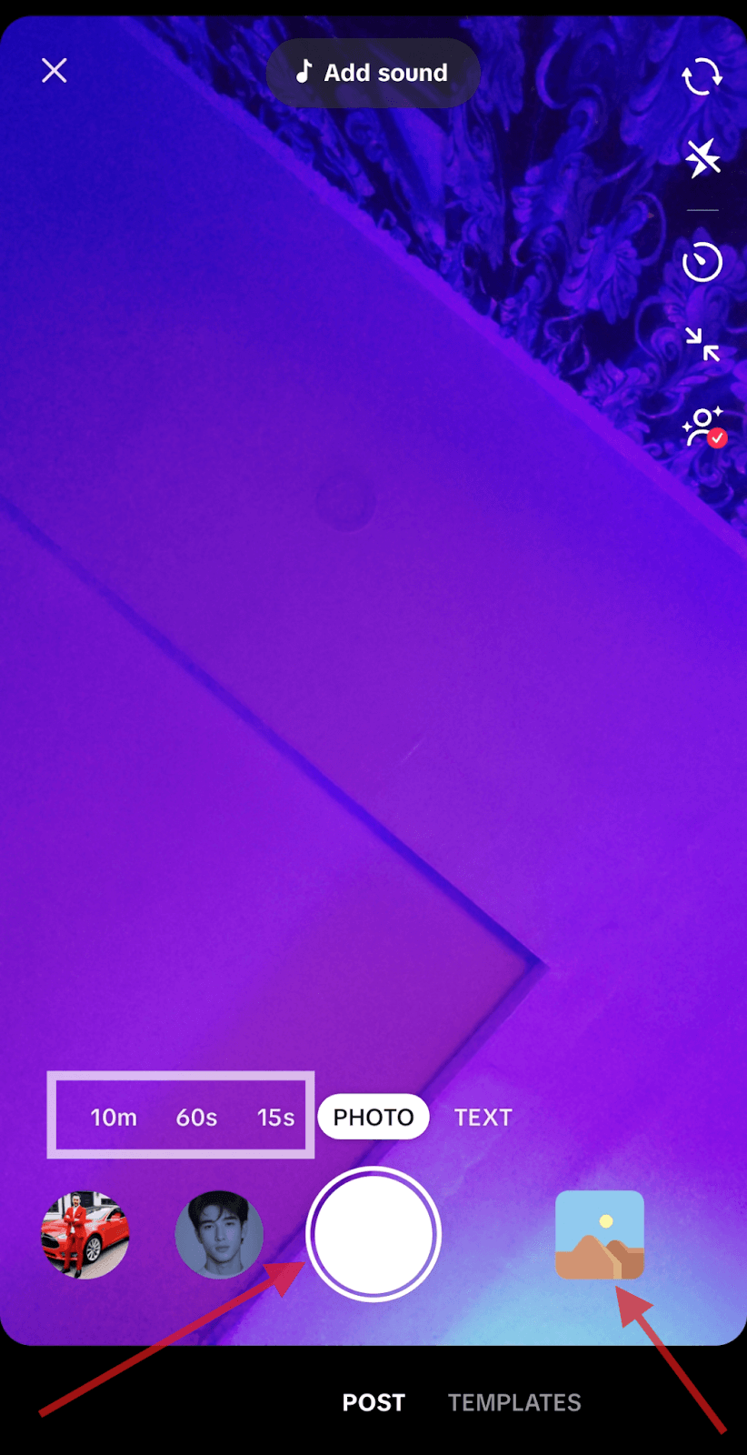 TikTok record/upload videp