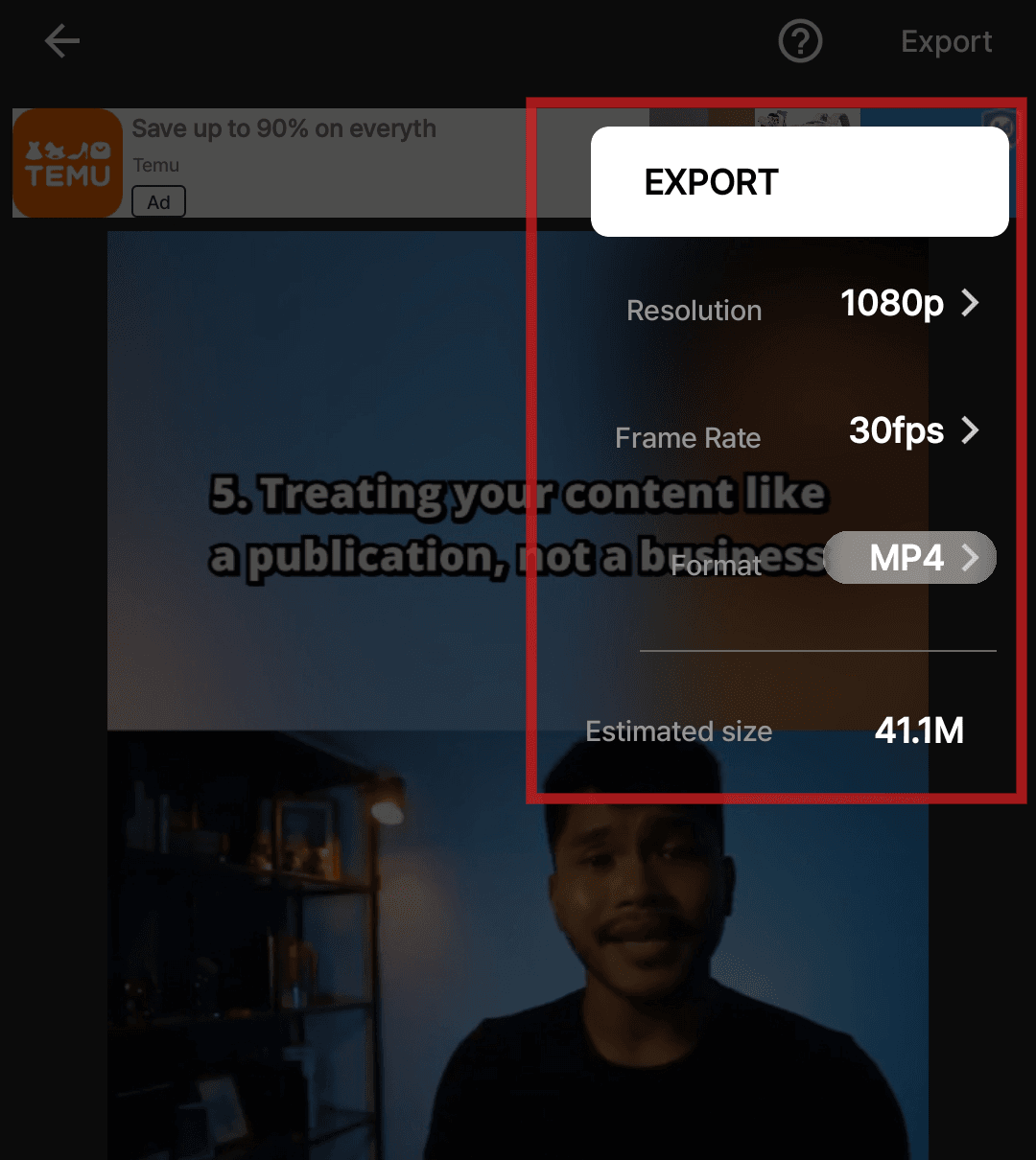 Export Your Edited Video 2
