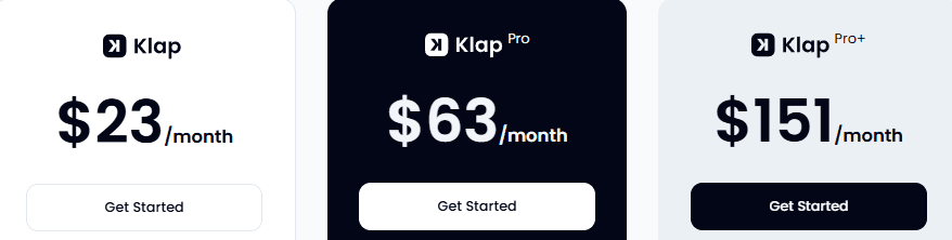 Klap pricing