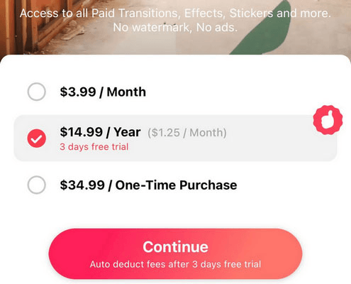 InShot pricing