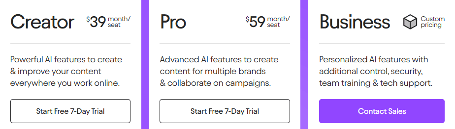 Jasper pricing