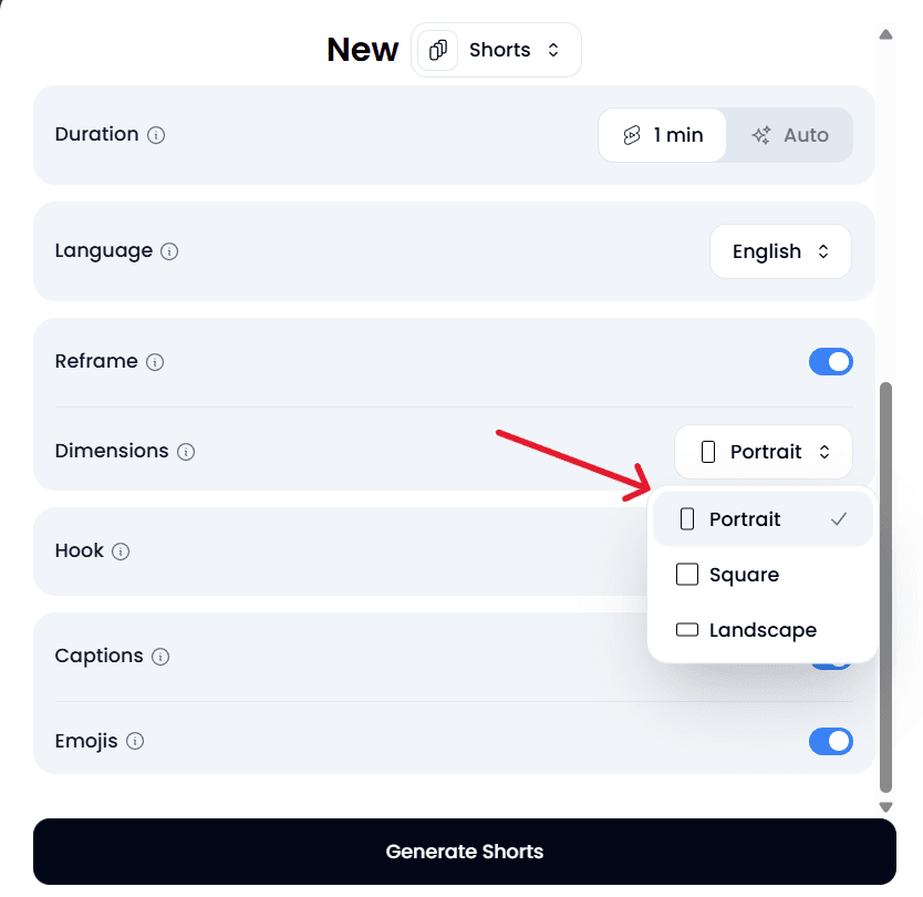 Klap select dimensions