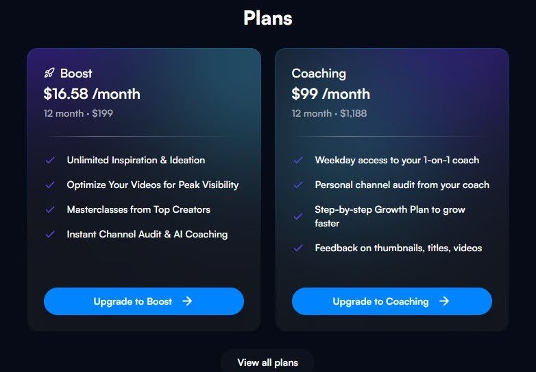 VidIQ Pricing