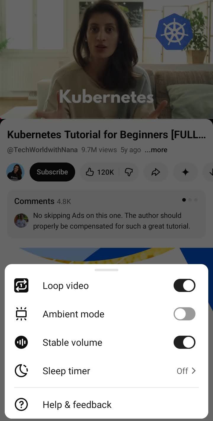 Enable Loop Video