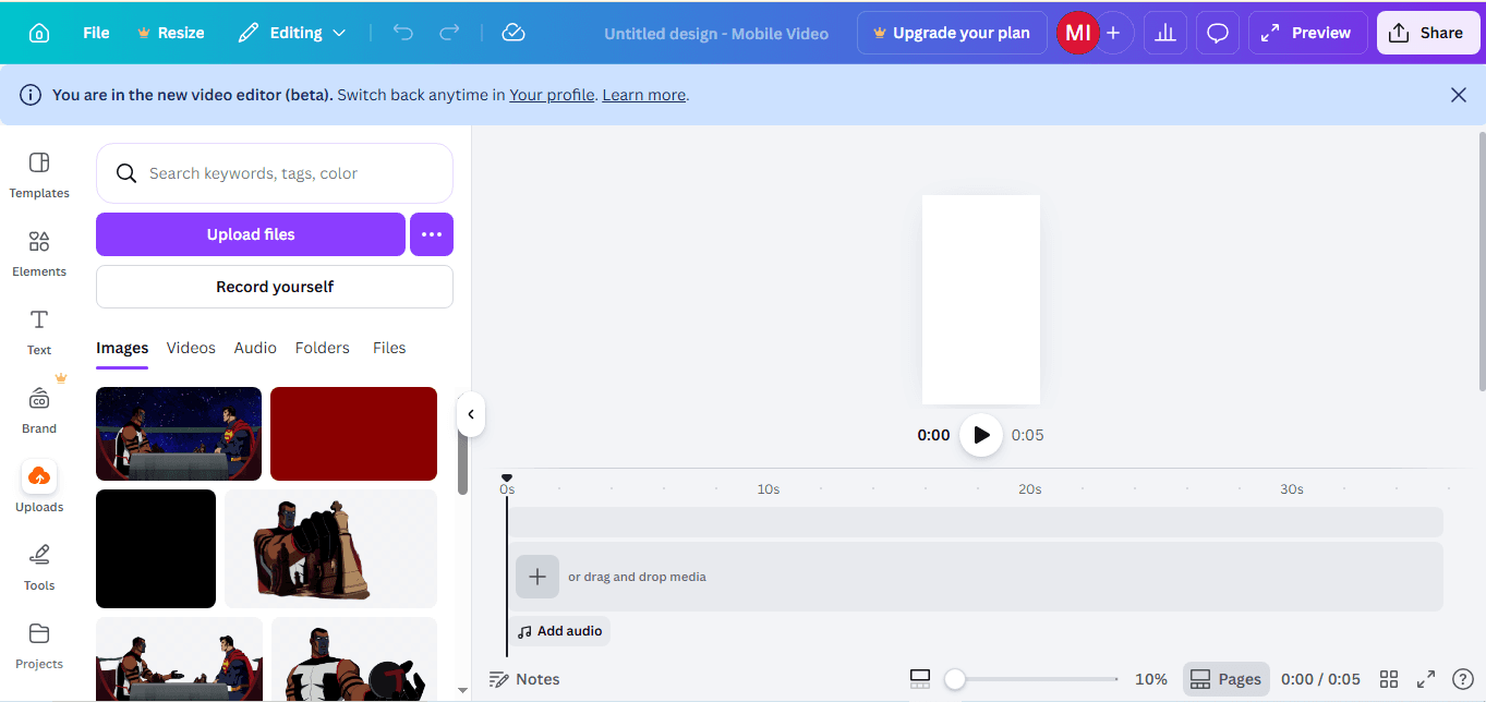Canva Upload Files