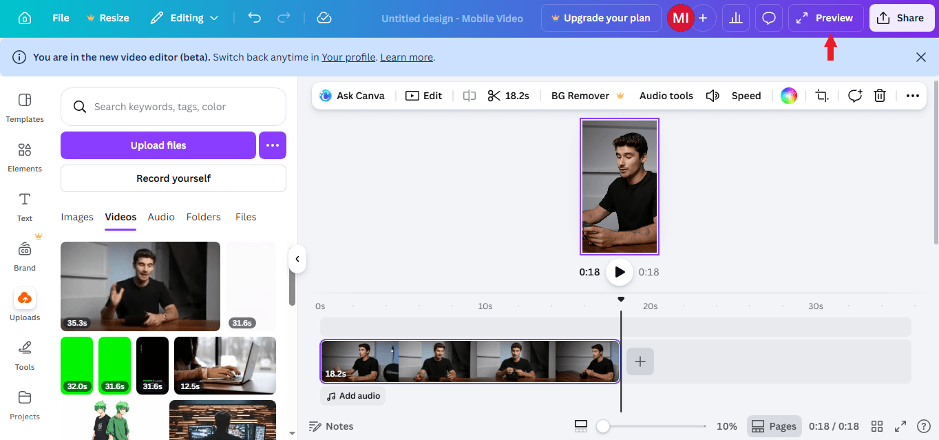 Canva Preview Video