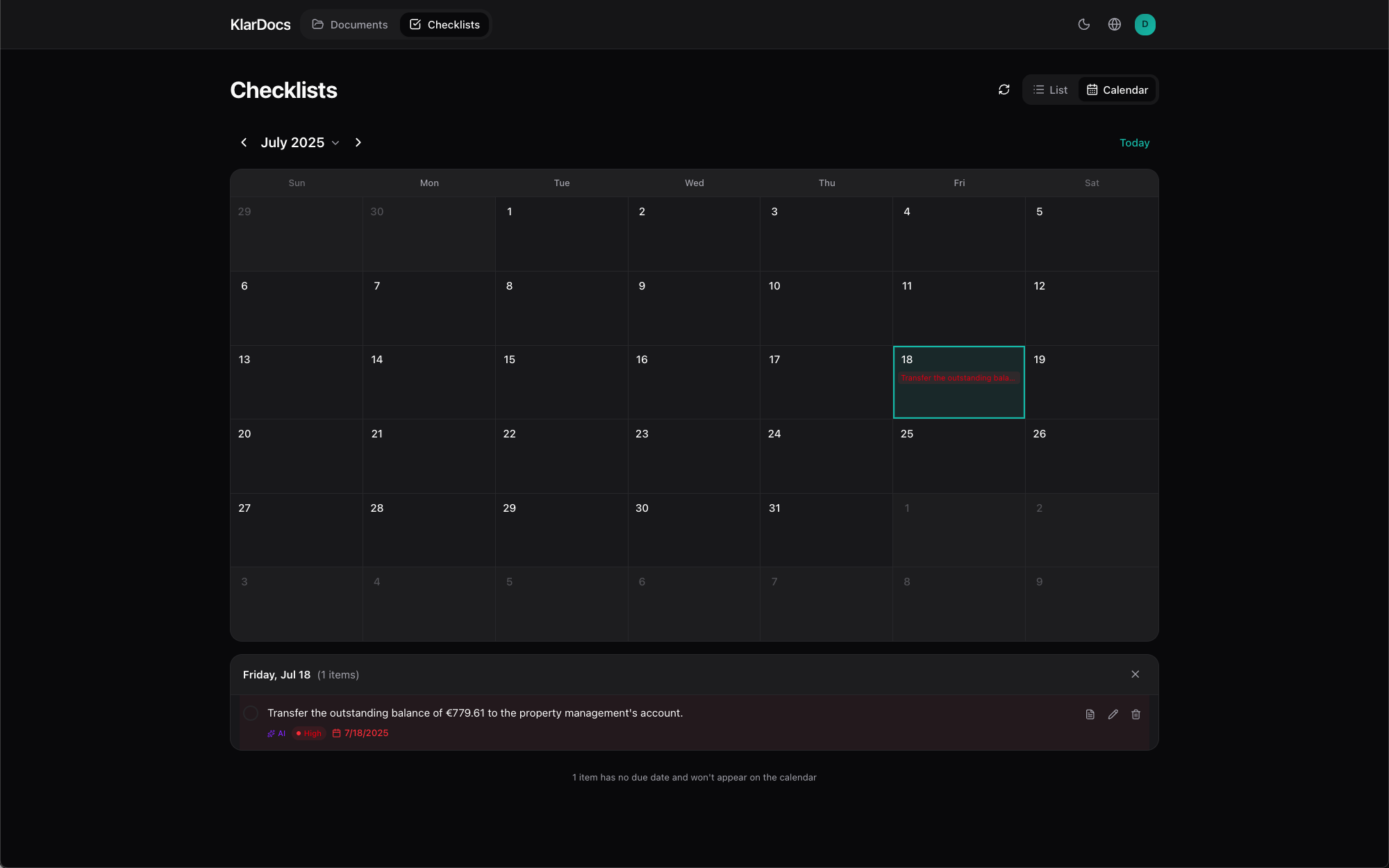 Deadlines, payments, and tasks — in one place