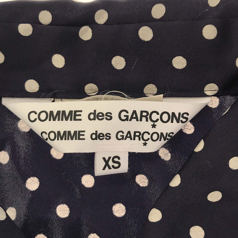 COMME des GARCONS COMME des GARCONS / コムコム ドット サテン 丸襟 パフスリーブ ブラウス