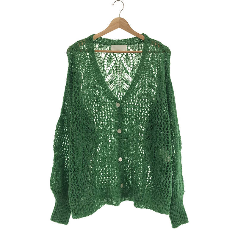 Botanical Pattern Knitted Lame Cardigan