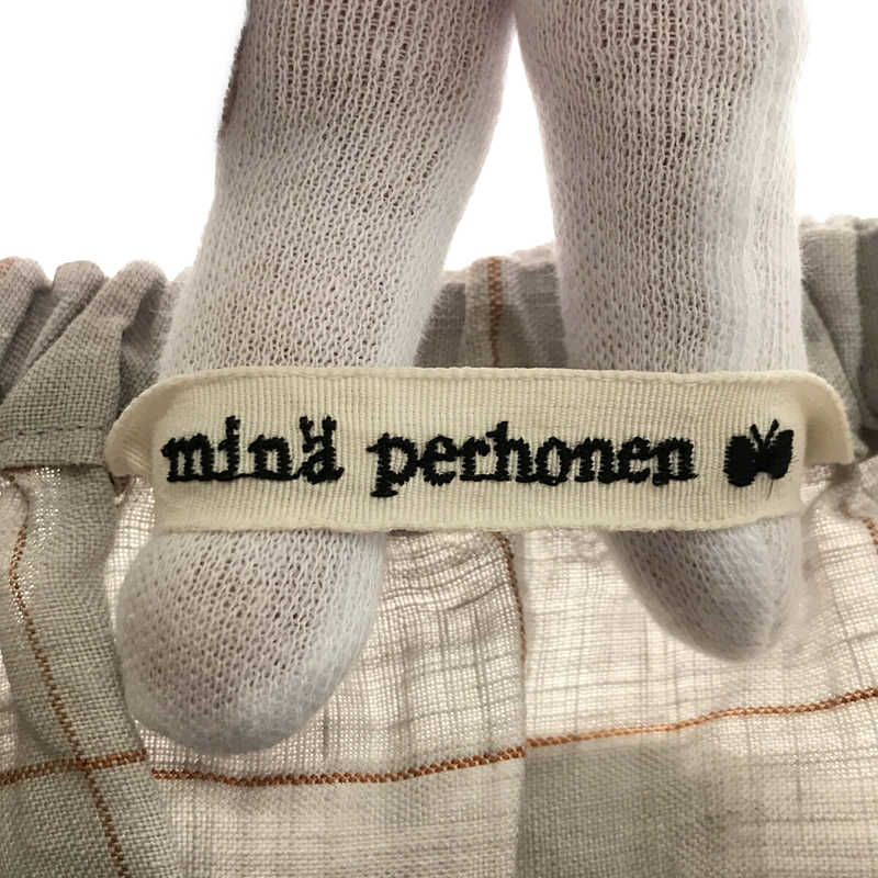 mina perhonen / ミナペルホネン town check ブラウス