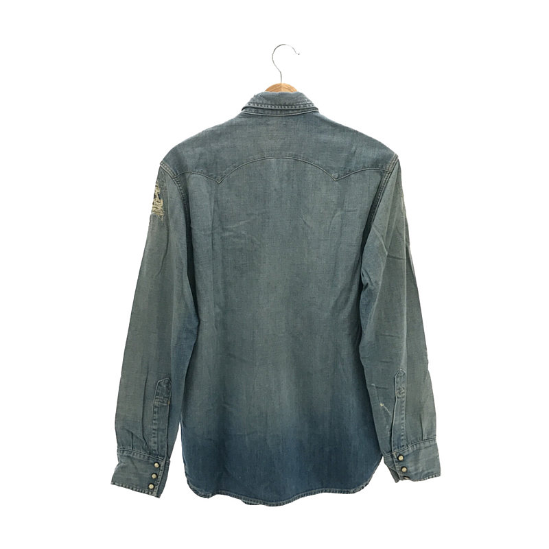 LEVI'S VINTAGE CLOTHING LVC / リーバイスヴィンテージクロージング 1955モデル リペア加工 ソートゥース デニム ウエスタンシャツ