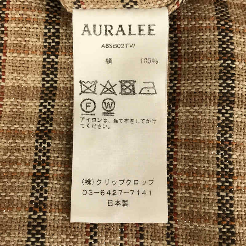 AURALEE / オーラリー SILK SUMMER TWEED BLOUSON ションヘル織りシルクツイードチェックブルゾン