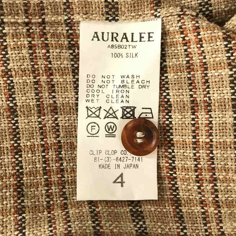 AURALEE / オーラリー SILK SUMMER TWEED BLOUSON ションヘル織りシルクツイードチェックブルゾン