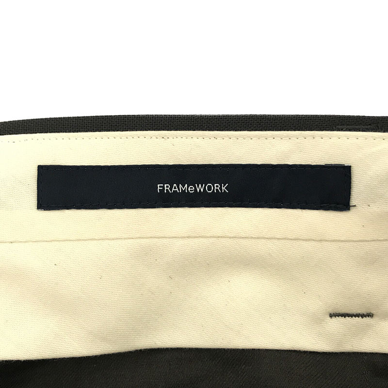 Framework / フレームワーク 強撚ウールセミフレアパンツ