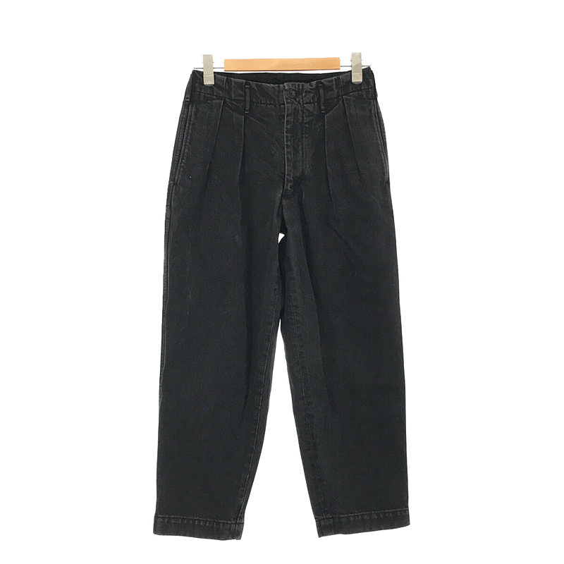 14oz organic cotton denim 2tuck trousers オーガニック