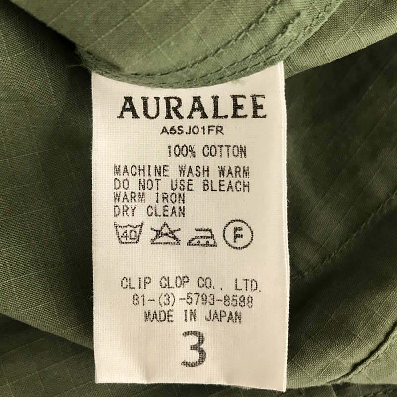 AURALEE / オーラリー RIPSTOP FATIGUE JACKET リップストップ ファティーグ ミリタリー シャツ ジャケット