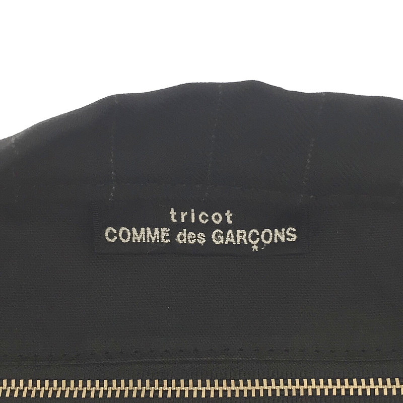 tricot COMME des GARCONS / トリココムデギャルソン ピンストライプ マチ有 ウール ハンド トート バック