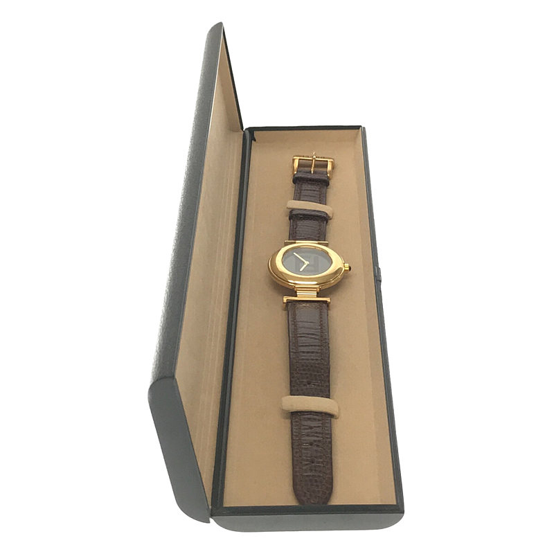 FENDI / フェンディ 320G Gold Tone Dress Watch  FF ロゴ  レザーベルト クオーツ  腕時計 ケース付き ユニセックス