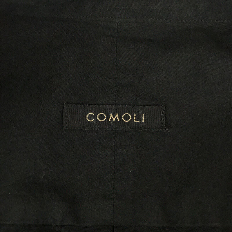 COMOLI / コモリ バンドカラープルオーバーシャツ