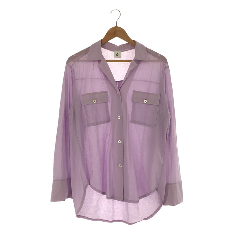 COTTON CUT SHIRT オープンカラー コットン カット シャツ6(ROKU) / ロク