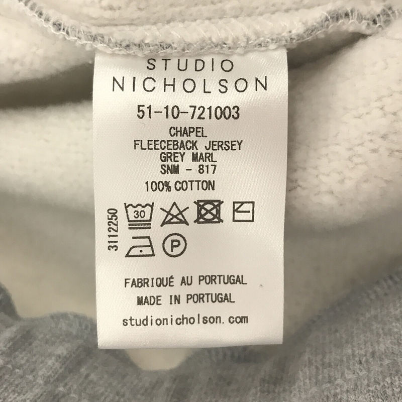 Studio Nicholson / スタジオ ニコルソン CHAPEL FLEECEBACK JERSEY JOGGER コットン イージーパンツ GR