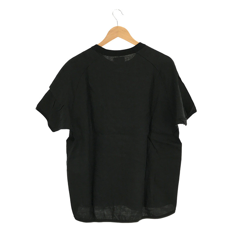 French Linen T-shirt フレンチリネン ラグラン パイピングポケット半袖TシャツRE made in tokyo japan /  アールイーメイドイントウキョウジャパン