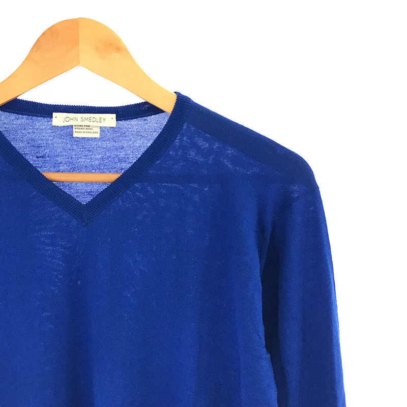 JOHN SMEDLEY / ジョンスメドレー 英国製 エクストラファイン メリノ ウール Vネック ニット セーター