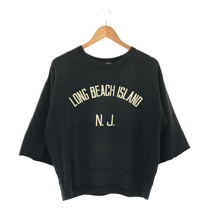 L'Appartement 取扱い H/S LOGO Sweat ヴィンテージ加工 クラックプリント LONG BEACH ISLAND N.J.