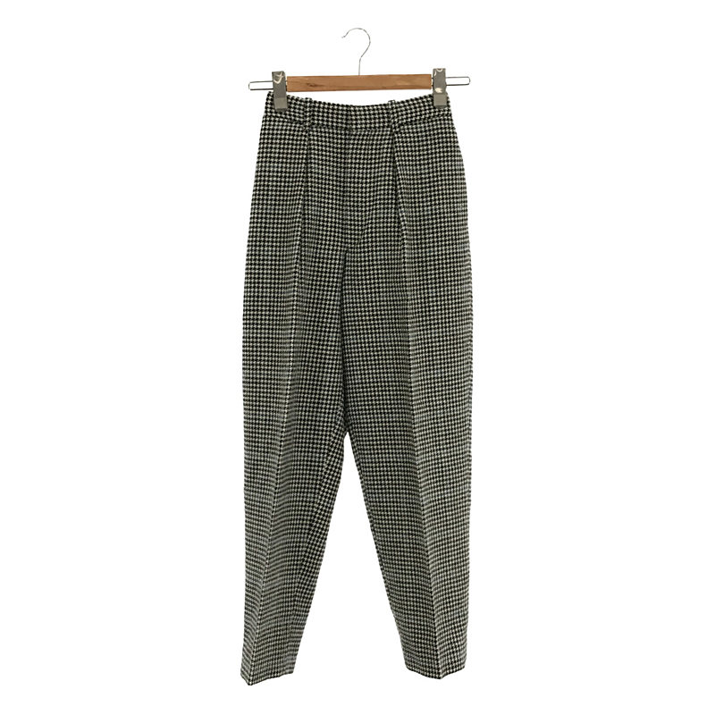 CLASSIC FIT TROUSERS CHECK PANTS 千鳥格子柄 ウール テーパード