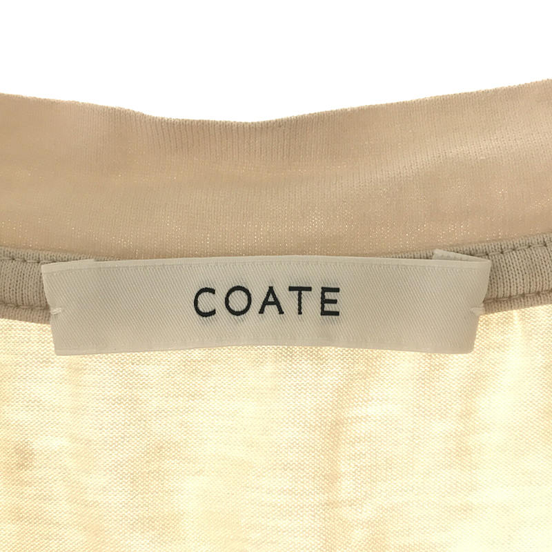 COATE / コート コットン ベーシック クルーネック Tシャツ