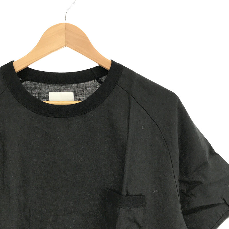 RE made in tokyo japan / アールイーメイドイントウキョウジャパン French Linen T-shirt フレンチリネン ラグラン パイピング ポケット 半袖 Tシャツ