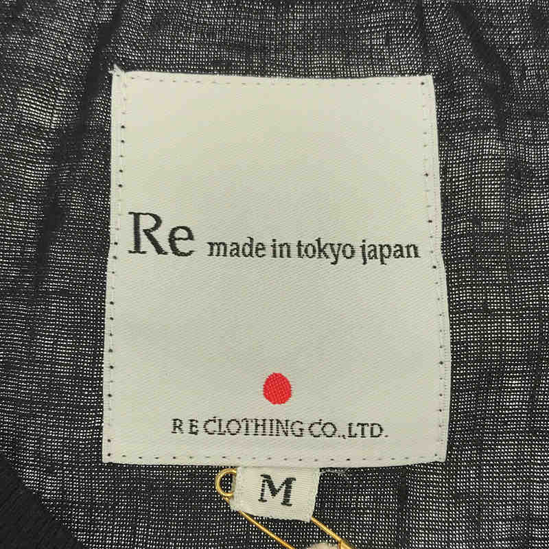 RE made in tokyo japan / アールイーメイドイントウキョウジャパン French Linen T-shirt フレンチリネン ラグラン パイピング ポケット 半袖 Tシャツ