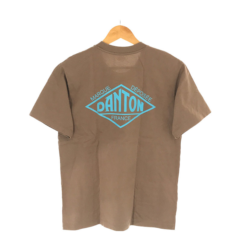 DANTON / ダントン コットン クルーネック 両面プリントロゴ カットソー Tシャツ