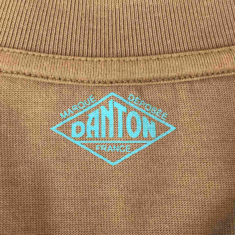 DANTON / ダントン コットン クルーネック 両面プリントロゴ カットソー Tシャツ