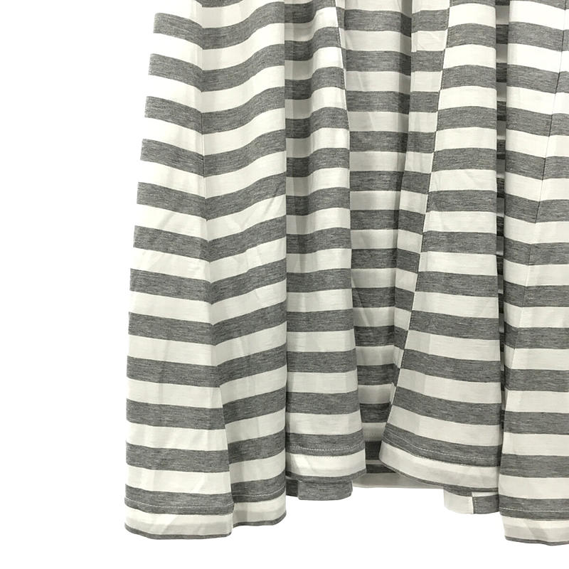 COMME des GARCONS COMME des GARCONS / コムコム セルロース コットン ボーダー クルーネック ロング ワンピース