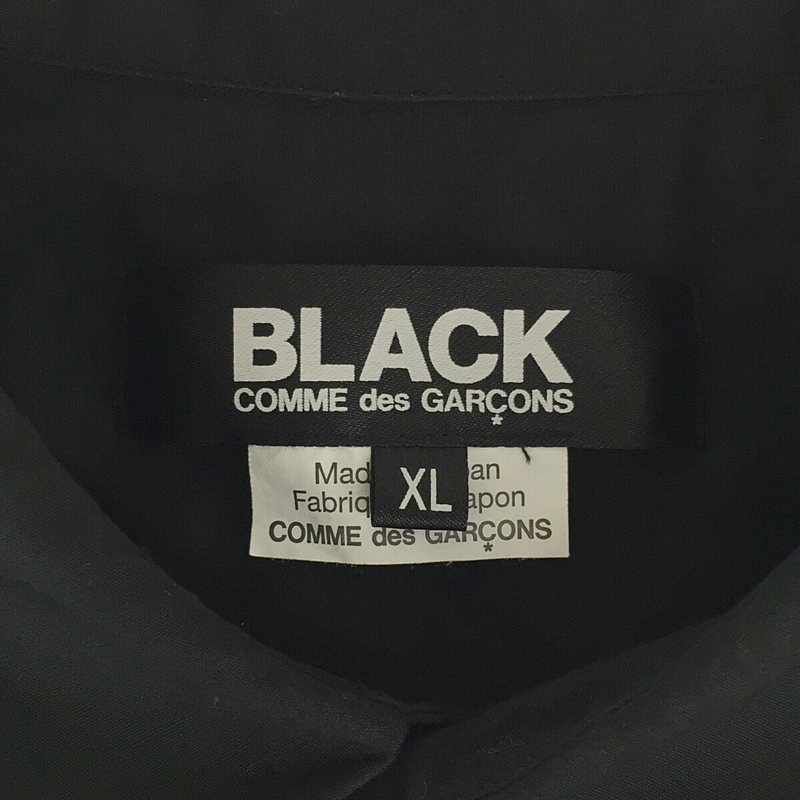 BLACK COMME des GARCONS / ブラックコムデギャルソン 総柄 切替 コットン ショートスリーブ シャツ