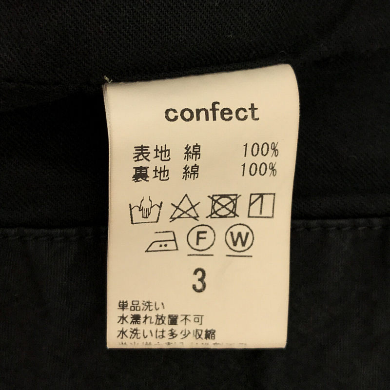 CONFECT / コンフェクト コットン ノーカラー ビッグ シャツ ジャケット