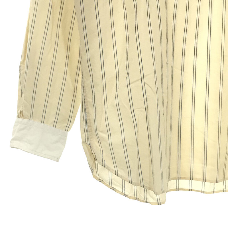 POLO RALPH LAUREN / ポロラルフローレン 90s VINTAGE ヴィンテージ ストライプ ピンタック バンドカラー プルオーバー シャツ