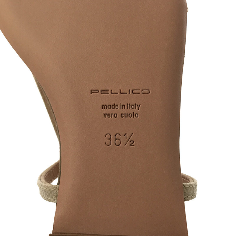 PELLICO / ペリーコ TEA 10 ティー オープントゥ アンクルストラップ フラット サンダル 箱・保存袋付き