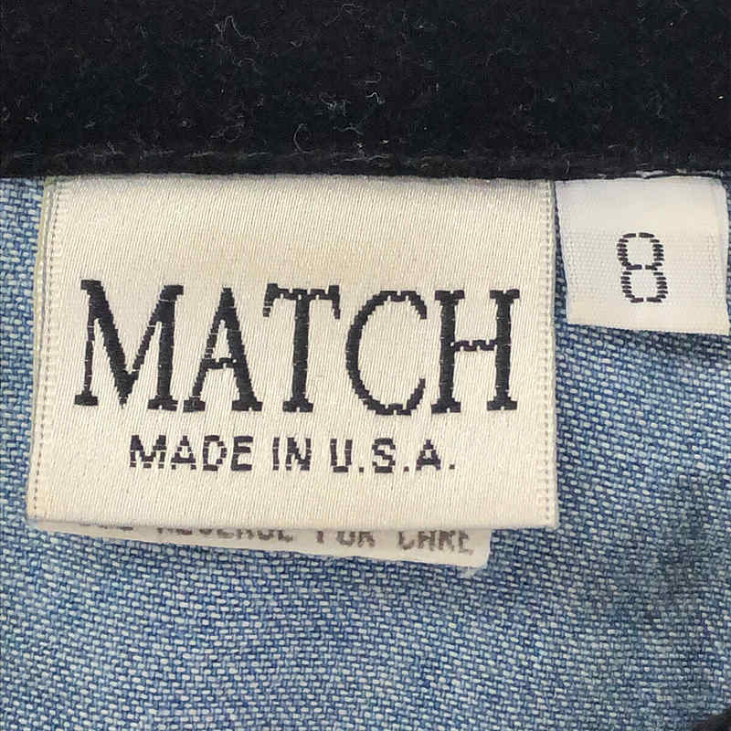 VINTAGE / ヴィンテージ古着 MATCH / ベロア デニムワンピース