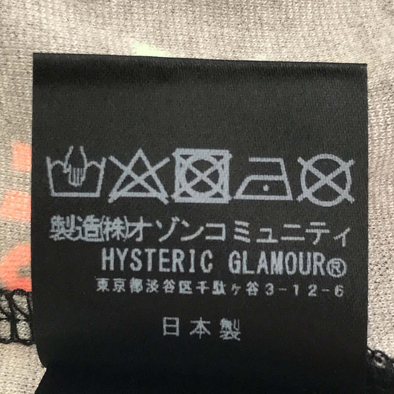 HYSTERIC GLAMOUR / ヒステリックグラマー OVER DRIVE 総柄 モックネック Tシャツ