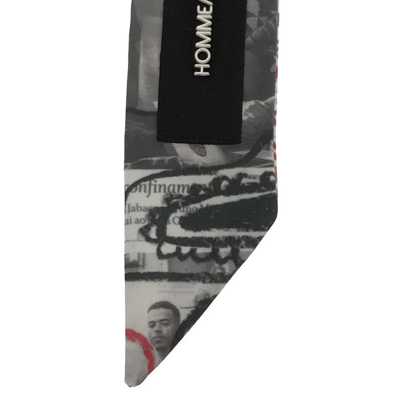 SYU.HOMME/FEMM / シュウオムフェム News paper Tape scarf スカーフ