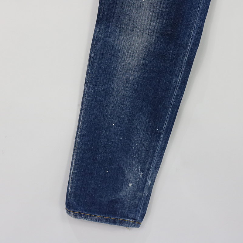 Skinny Dan Jean ペイントクラッシュ加工 膝切替スキニーデニムパンツ ...