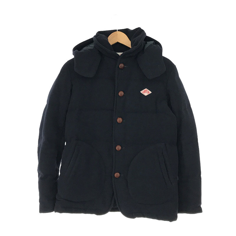 × BEAMS ビームス 別注 ウール モッサ ダウン ジャケット フード付き