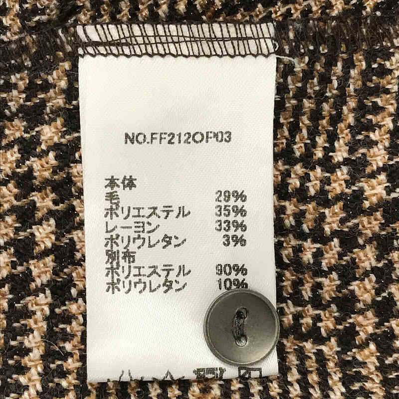 その他 glen check round collar one piece グレン チェック ラウンドカラー ワンピース